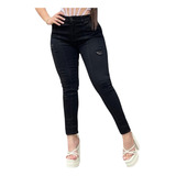Jeans Mujer Skinny Negro Pantalon Colombiano Push Up