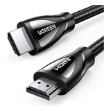 Cabo Hdmi 2.1 Ugreen 8k 120hz 48gbps Ultra Hd Earc Nylon 2m