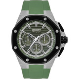 Relógio Orient Masculino Cronógrafo Esportivo Verde Mbspc044 Cor Do Bisel Preto