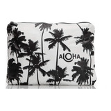 Aloha Collection Mid Coco Palms Pouch In Black