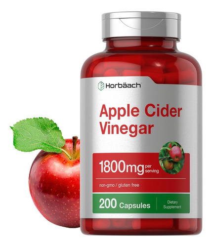 Apple Cider Vinegar 2400mg Horbaach 200 Caps Alta Potencia