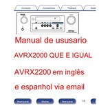 Manual Usuario Receiver Denon Avrs910  Avr S910   Em Pdf