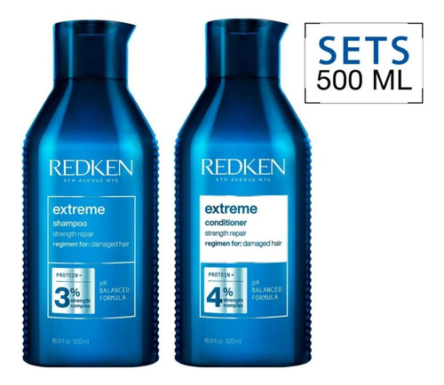 Set Xl Extreme Redken Shampoo + Acondicionador 500ml