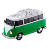 Parlante Portatil Retro Combi Bluetooth Usb Fm Mp3 Verde