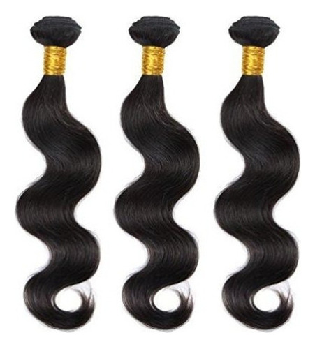 Extension Cabello X3 Negro Ondulado 48cms Largo