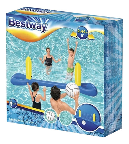 Red De Voley Bestway Inflable Para Piletas C/ Pelota 52133