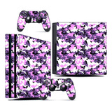 Skin Ps4 Pro Compatível Playstation Camo Purple Roxo