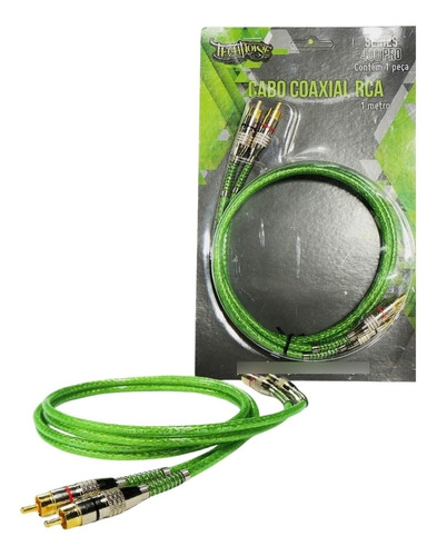 Cabo Rca 1 Metro Serie 400 Pro Blindado Verde 5mm