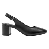 Zapatilla Mujer Negro Tacón Ancho Bajo Flexi 119704 Gnv®