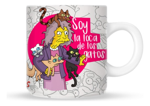 La Loca De Los Gatos Taza Los Simpson