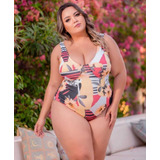 Conjunto Maiô+saída Moda Praia Plus Size 