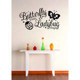 Design With Vinyl Zzz  Butterfly Kisses Ladybug Hugs - Eleg.