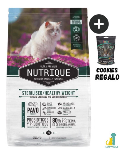 Nutrique Sterilised / Healthy Weight X 2 Kg - Happy Tails