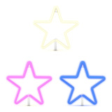 Pack De 2 Luz Led Decorativa Estrella Azul