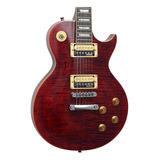 Guitarra Les Paul Vintage V100 Transparent Wine Red Regulado Material Do Diapasão Lignum Rosa Orientação Da Mão Destro