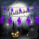 Set 30 Luces Led Halloween Diseño De Calavera 8 Modos Uso