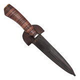 Cuchillo Suela Claro 14cm Acero Inox Vaina Vaqueta Cocida