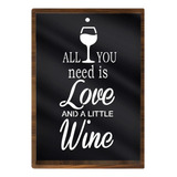 Quadro Porta Rolhas Vinho Em Mdf Love Wine