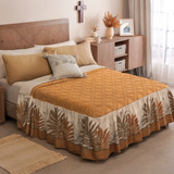 Colcha Tula King Size Dos Vistas Ocre / Beige Vianney