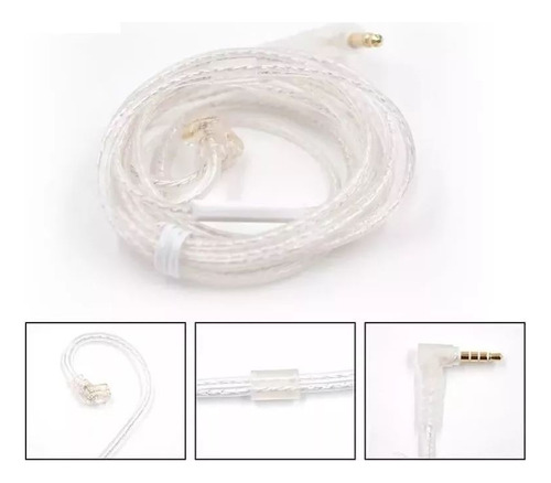 Cable Kz Auricular  Mini Plug - 120cm - Tipo C Sin Micrófono