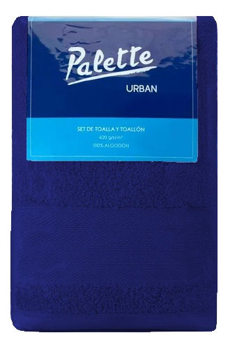 Juego Toalla Y Toallon Palette Urban 420 Gr 100% Algodon