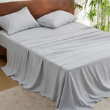 Bedsure Queen Sheets Grey - Mezcla De Rayón Derivado De Sába