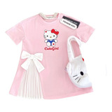 Vestido Sanrio Para Niños, Bonito Vestido Con Lazo Para Niña