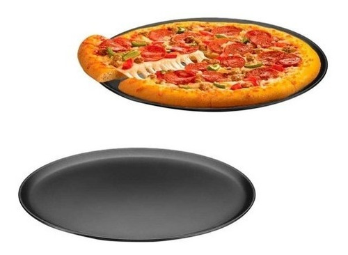 Forma Para Pizza Assadeira Carbono Antiaderente 35cm