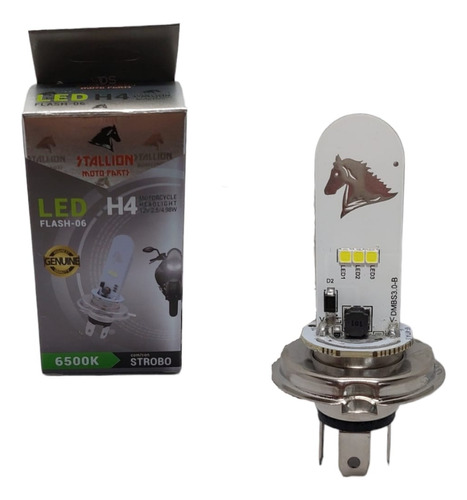 Lampada Farol Led H4 Modelo Strobo Moto 6500k Super Branca