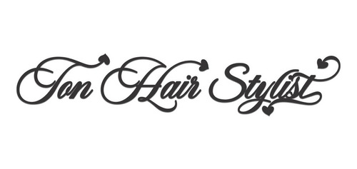 Logo Ton Hair Stylist Letras Mdf 3mm