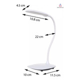 Lampara Luz Led Escritorio Mesa Lectura Ajustable Flexible