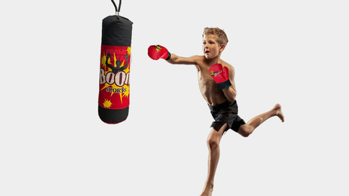 Bolsa De Boxeo Infantil 40 Cm + Guantes Deporte Niños 