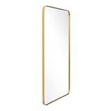 Espelho Retangular Grande Com Moldura Metal 170x70 Luxo