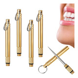 Palillo Dientes Acero Inox Bolsillo Limpieza Dental 1pz Full