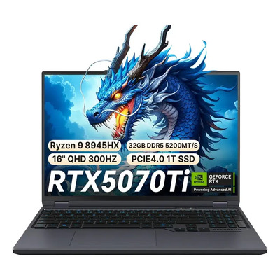 Laptop Gamer Nvidia Geforce Rtx5070 Ti Mechrevo Dragón 16pro Max Ryzen 9 8945 HX DDR5 32 Gb RAM 1 Tb SSD 16'' QHD 300 Hz Windows 11 Pro Español latino | Meses sin interés