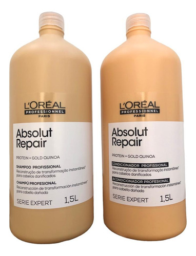 Kit Loreal Profissi Absolut Repair Gold Quinoa Sh Cond. 1,5l