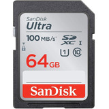 Tarjeta De Memoria Sd Sandisk Ultra 64gb 100mb/s Clase 10 U1