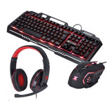 Kit Teclado, Mouse E Headset Gamer - Vx Gaming - Vinik C/fio