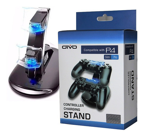 Carregador Para 2 Controles De Ps4 Dock Station