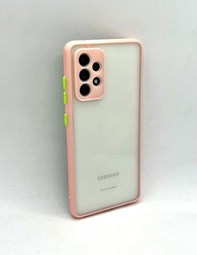 Funda Trasparente Con Borde Y Botones De Color Para Samsung