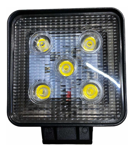 Faro Universal Auxiliar Cuadrado 5 Led Luz Ambar En-b5led-am