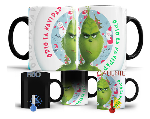 Taza Mágica De El Grinch Odio La Navidad, Para Regalo