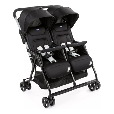 Carriola Doble Gemelos Juntos Twins Black Night Negra Chicco Black Night Negro