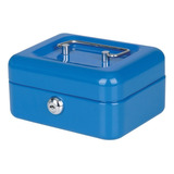 Cofre Porta Valores Gaveta Metal Con Llave Caja Fuerte 315 Color Azul