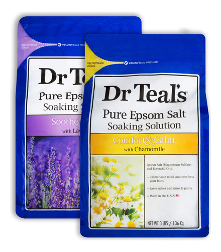 Dr. Teal's Pure Epsom Salt - Jue 3.00 Pound (pack Of 2) Drtl