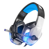 Auriculares Gamer Bengoo V-4 Rgb Led Mic. Azules