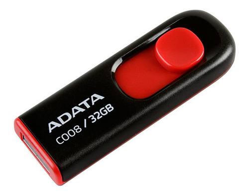 Unidad Flash Usb 2.0 Adata Classic C008 De 32 Gb Negro/rojo