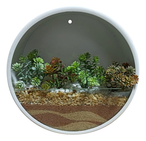 Terrário De Parede De Alúminio Com 22cm