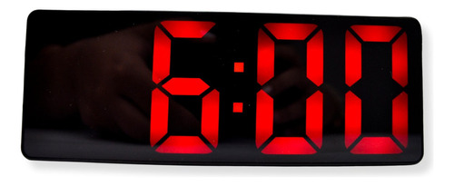 Relógio Digital Led Portátil Com Data E Alarme Cor Preto 110v/220v