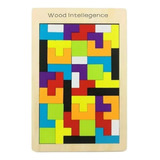 Tetris 40 Piezas Madera Montessori Rompecabezas Encastre 